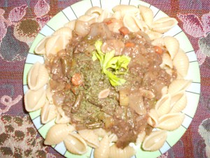 Pasta With Beef Doube Sauce recipe