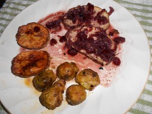 pork roast with cranberry wine sauce