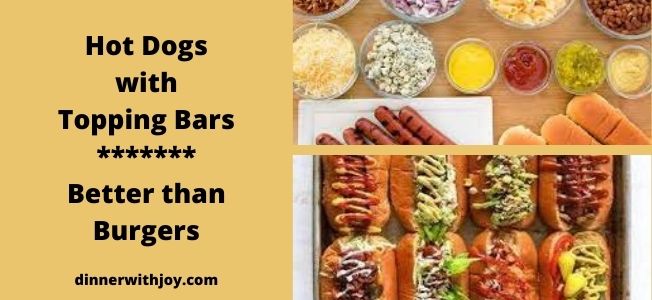 Hot Dogs with Topping Bars Better than Burgers